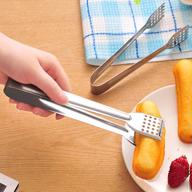 Stainless Steel Steak Clip Pancake Barbecue Clip BBQ Tongs Frying Fish Spatula Bread Household Kitchen Tool 1pc