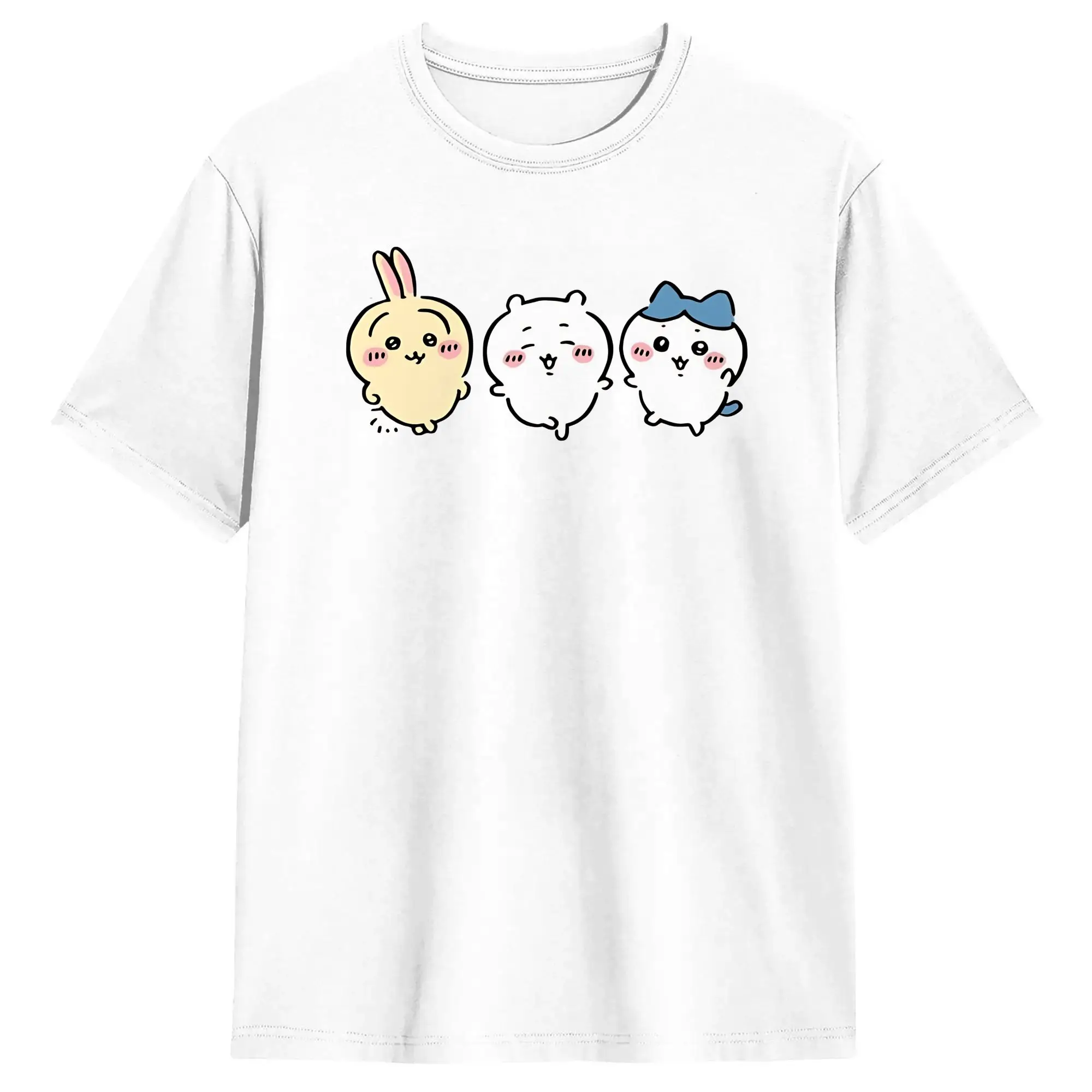 Vintage T-Shirt Chiikawas Hachiware Usagi, süße Kawaii-Baumwoll-T-Shirts, modisches T-Shirt für Herren, kurzärmelige Kleidung