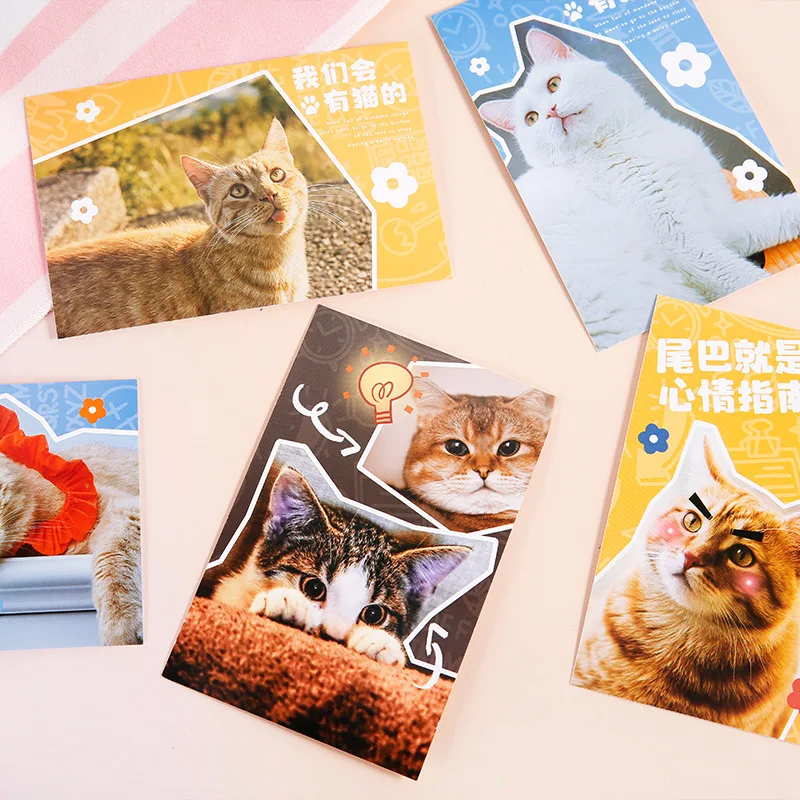 30 Pcs/Set Old Alley Cat Series Postcard Animal Photography DIY Greeting Blessing Cards Hand Account Gift Message Card