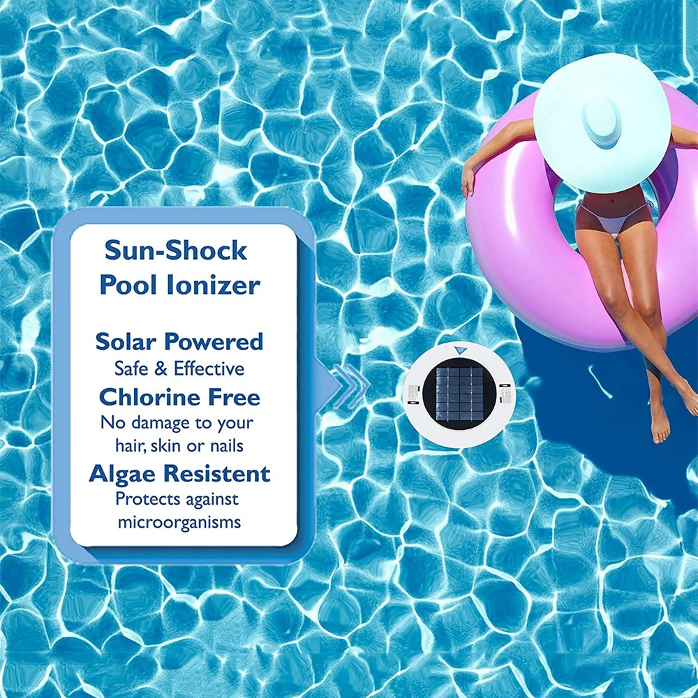 Ioniseur De Piscine Solaire, Cuivre Et Argent, Nettoyeur De