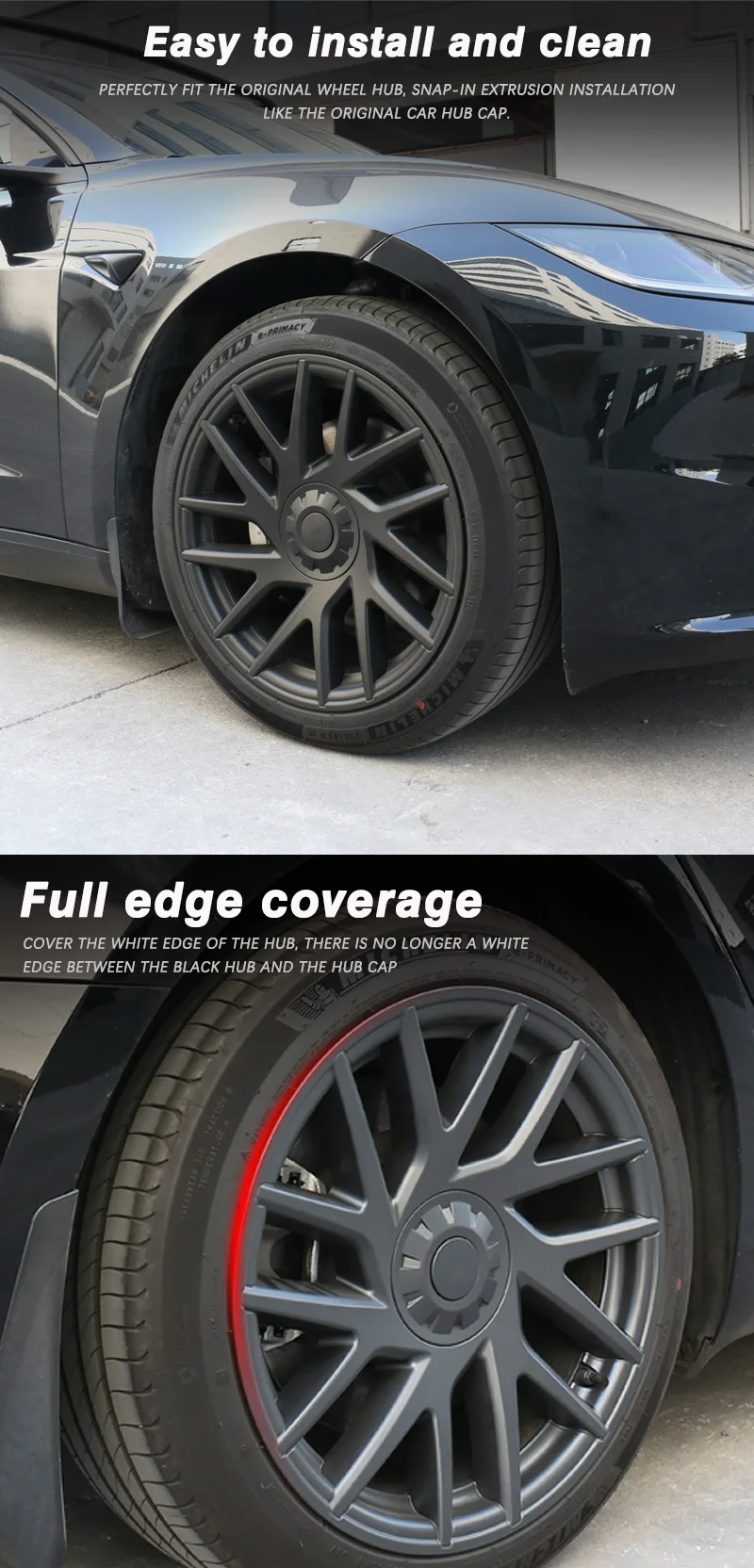 for Tesla Model 3 Highland 2024 Wheel Hub Cover Body Kit Accessories  Performance Automobile Replacement Full Rim Caps Model3 - AliExpress