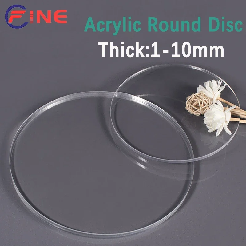 Nizirioo 50 Pièces Disque Acrylique Transparent, Panneau Acrylique, Feuilles Acryliques