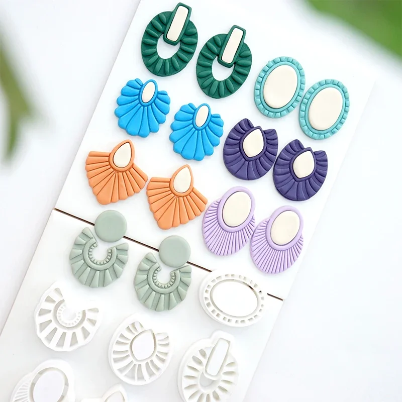 Bohemian Style Polymer Clay Cutters Hyperbolic Tassel Design Polymer Clay Mold DIY Party Earrings Jewelry Cutting Pottery Tools polymer clay tools pottery tools clay sculpting tools pottery sculpting tools clay craft tool