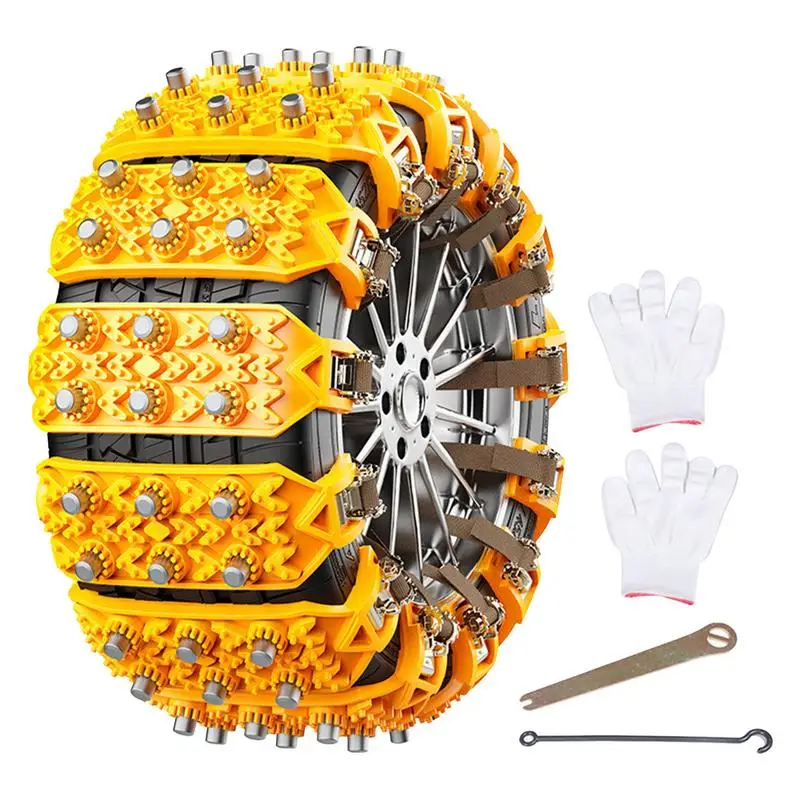 

Snow Tire Chains Heavy Duty Anti-Skid Security Chain Anti Snow Chains Anti-Skid Heavy Duty Traction Mud Chains Easy Installation