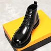 Handmade Genuine Leather High Top Shoes Men Cowhide Casual Business Office Derby Chelsea Boots Male Business Ankle Boots