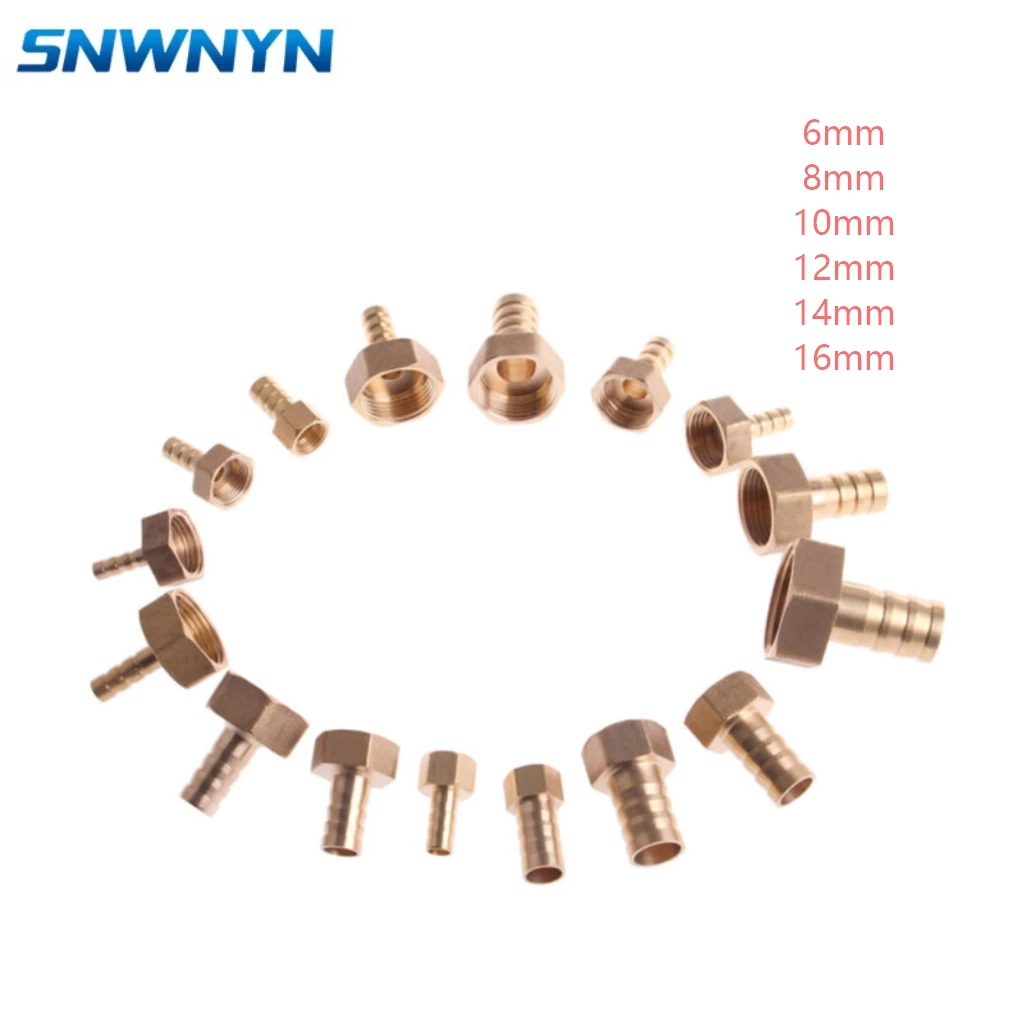 

Brass Barb Pipe Fitting 6/8/10/12/14/16/19mm Hose Tail 1/8" 1/4" 1/2" 3/8" 1"BSP Female Thread Copper Coupler Adapter Connector