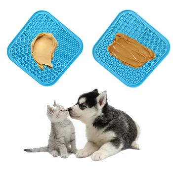 Silicone Dog Lick Pad Mat For Pet Dogs Cats Slow Food Bowls With Suction Cup Feeding.jpg