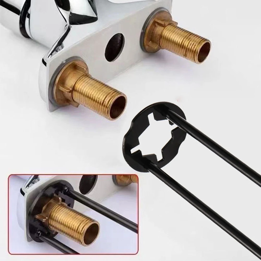Household Repair Plumbing Tool Flume Sink Wrench Sink Faucet Key Plumbing Pipe Four-claw Hexagon Wrench Bathroom Wrench Tool