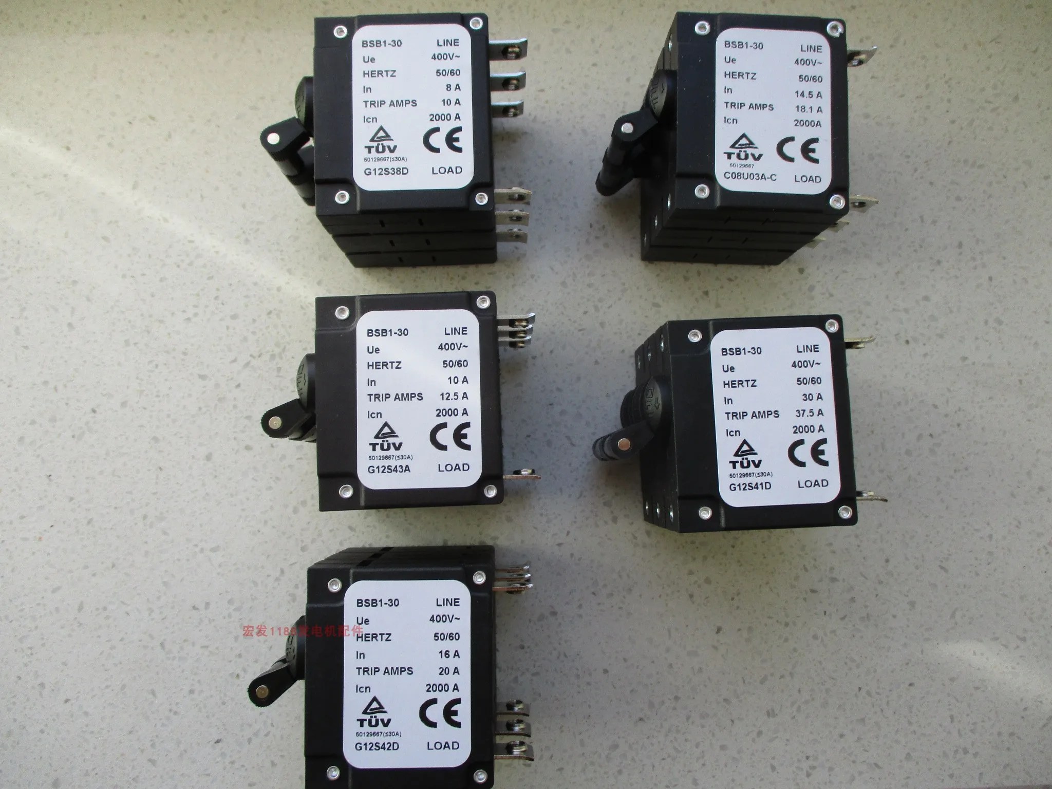 

BSB1-30 8A 10A 12A 14.5A 15A 16A 22A 23A 24A 25A 27.1A 29A 30A 32A 35A 40A 45A 50A CIRCUIT BREAKER GENERATOR PARTS