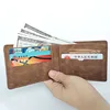 New Retro Men Leather Wallets Small Money Purses Design Dollar Price Top Men Thin Wallet With Coin Bag Zipper 6