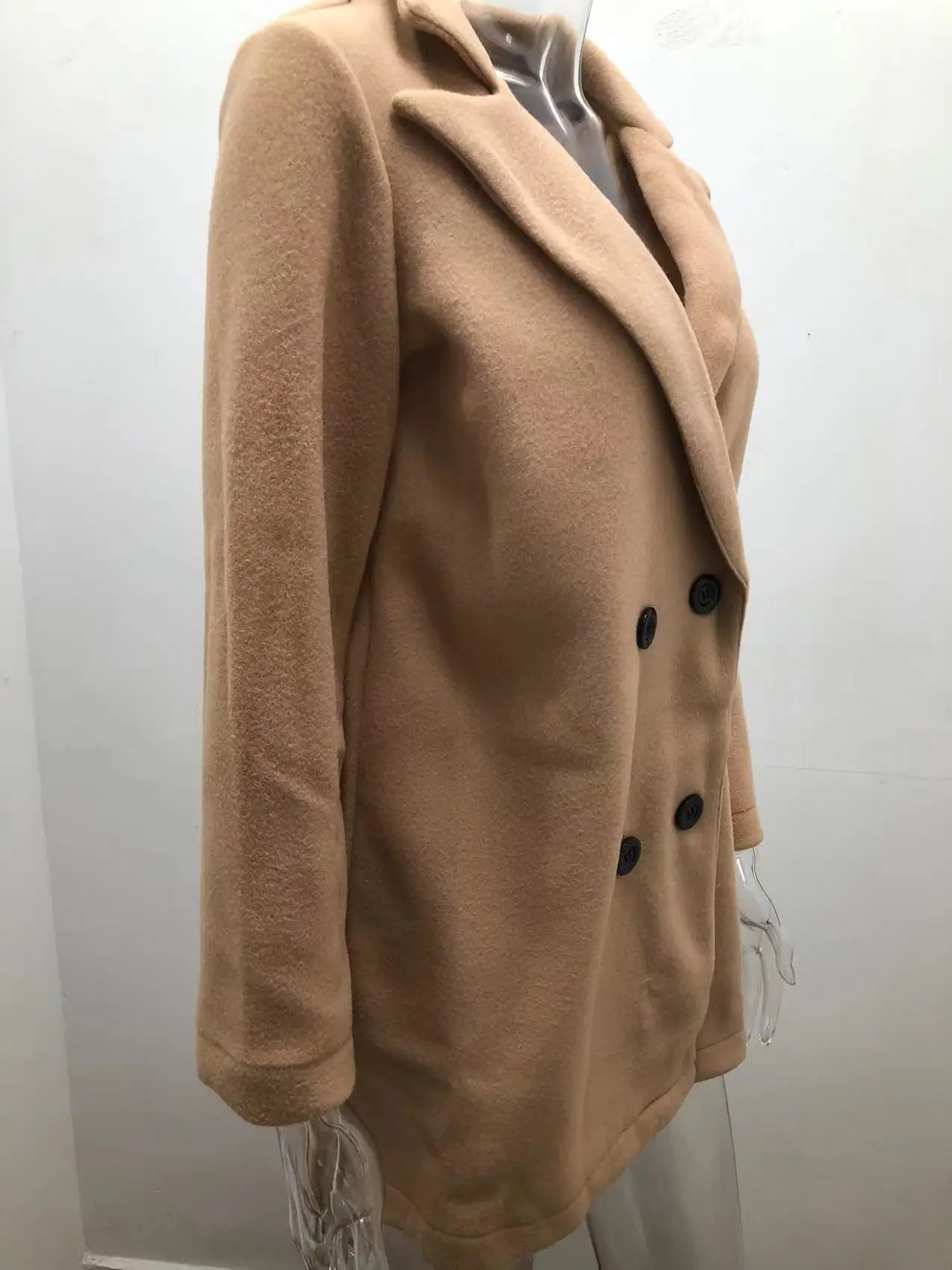 بدلة نسائية رسمية بأكمام طويلة بصدر مزدوج جاكيت من...