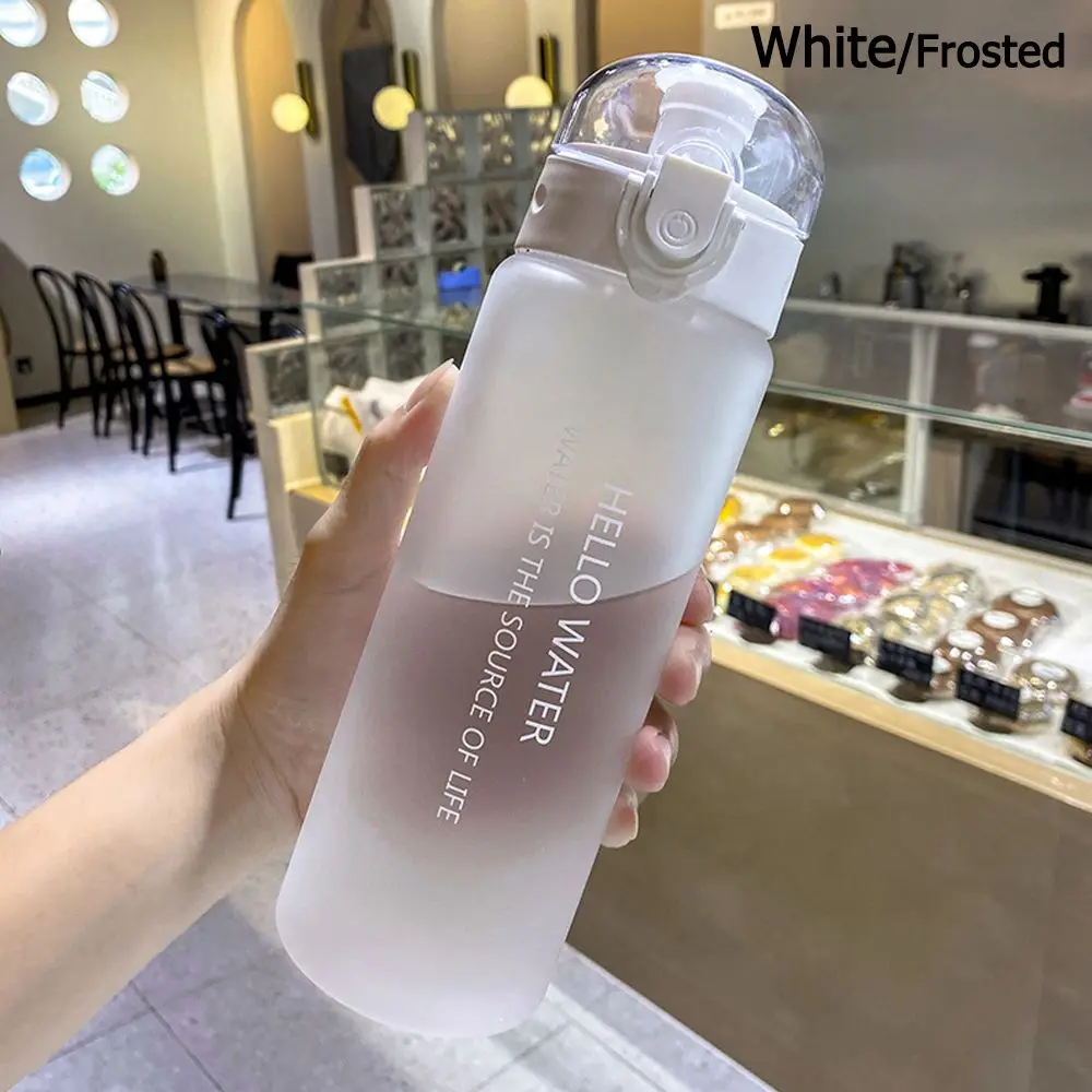 Sports Portable Leakproof Frosted Water Bottle - 780ml Clear Travel & Gym Companion