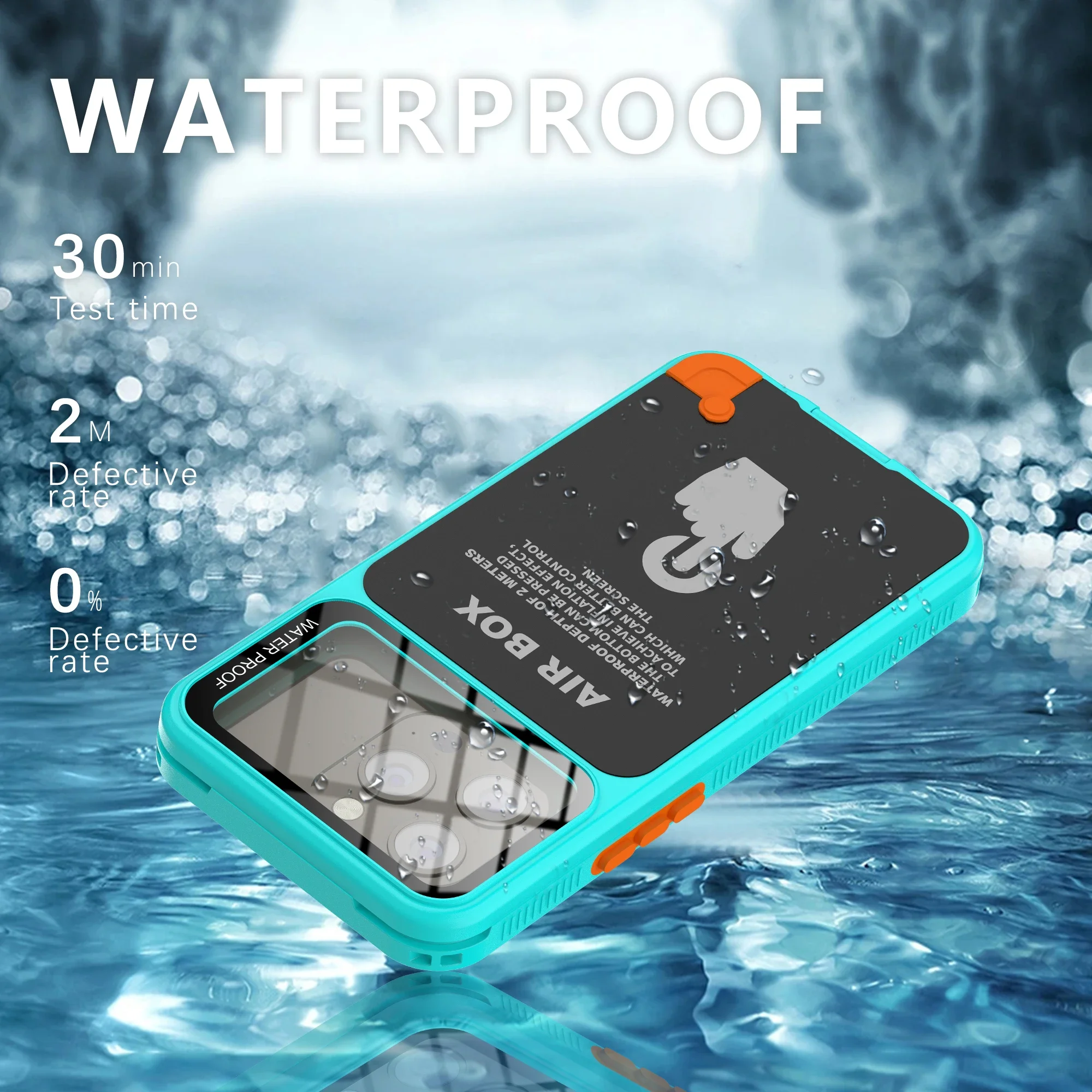 ShellBox IP68 Waterproof Case For Apple iPhone 12 13 14 15 Pro