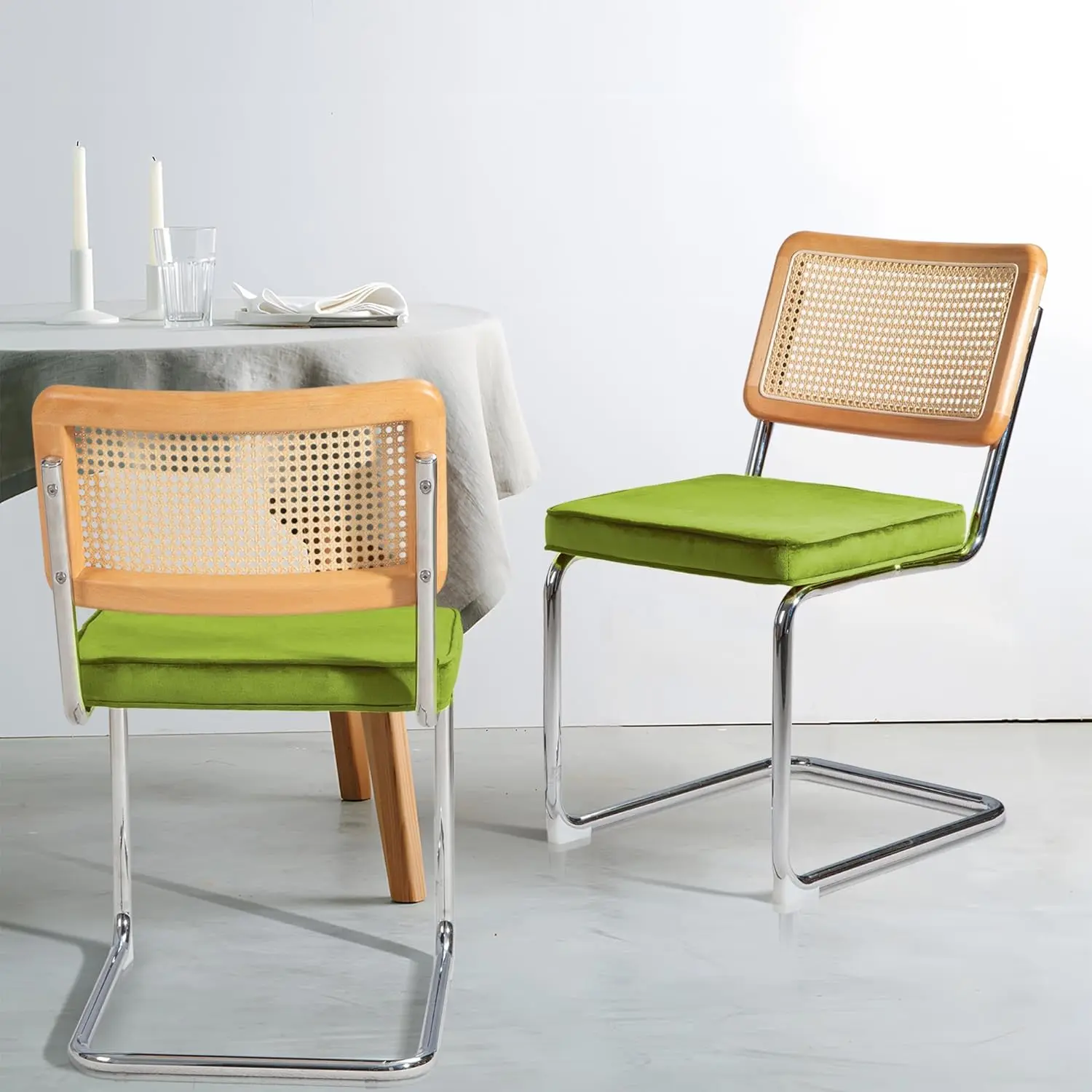 كرسي خيزران شبكي طقم قطعتين