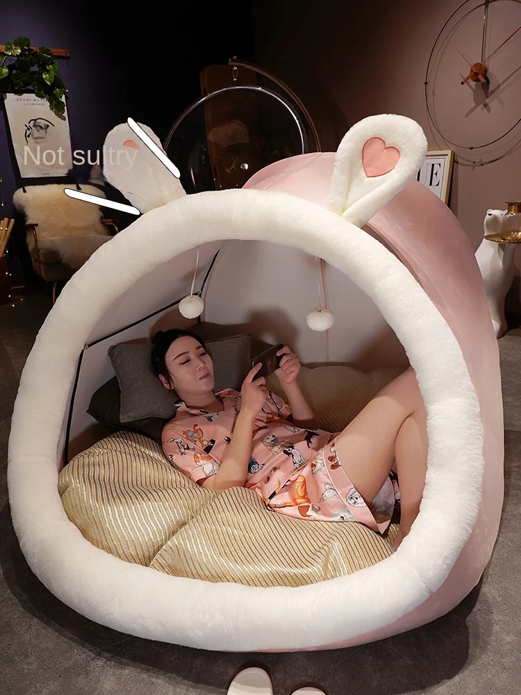 Oversized throw pillow girl sleeping children's nest birthday gift plush toy girl dog nest doll baby