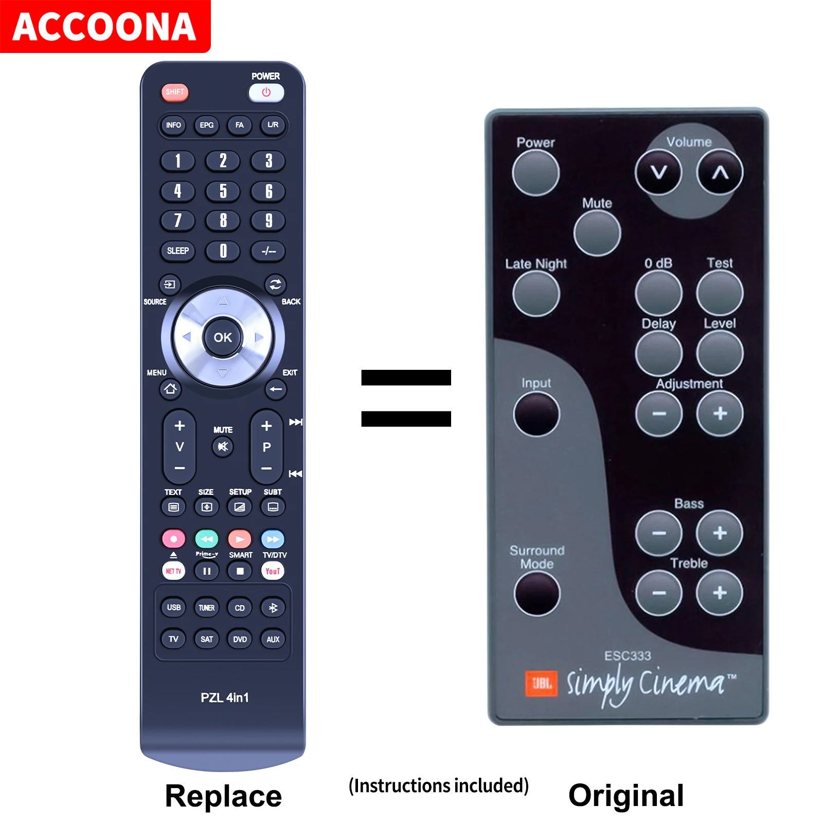 Remote control untuk JBL ESC333, ESC340, SUB333 AliExpress