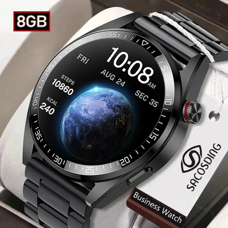 

Новинка 2023, часы с вызовами, 454*454, AMOLED экран 1,39 дюйма, часы с отображением 8 ГБ, часы с местной музыкой для мужчин
