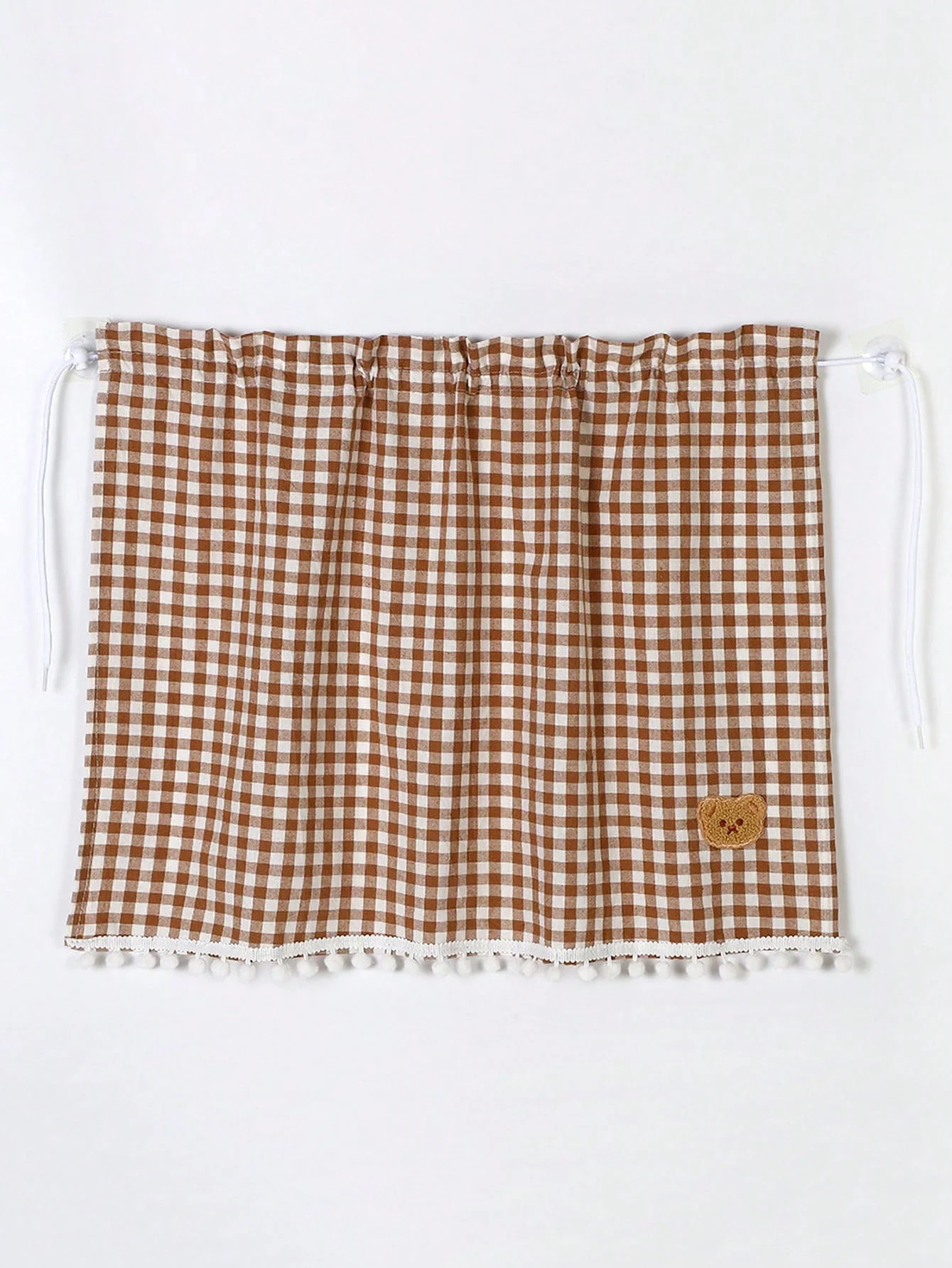 1PC Little Bear Grid Car Curtain Children's Car Sunscreen Curtain Baby Light Blocking Interior Sunscreen Par