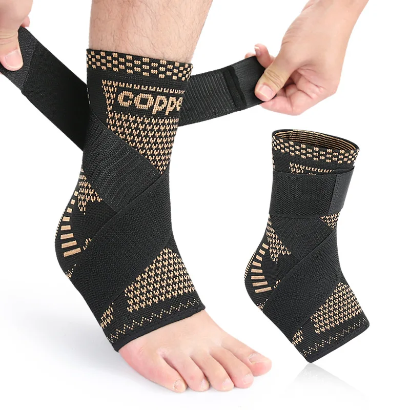 1PC Pressurized Bandage Ankle Protector Sport Anklet Support Foot Strap Nylon Knitted Elastic Ankle Brace Gym Basketball Running