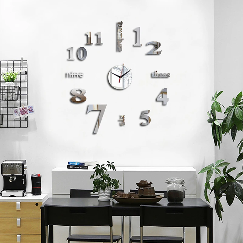 antique wall clocks 2022 Modern Design Large Wall Clock 3D DIY Quartz Clocks Fashion Watches Acrylic Mirror Stickers Living Room Home Decor Horloge regulator clock