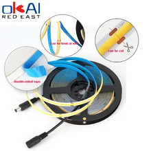 

FCOB LED Strip Light 360 528 LEDs High Density Flexible FOB COB Led Lights RA90 Warm Nature Cool White Linear Dimmable DC 24V.