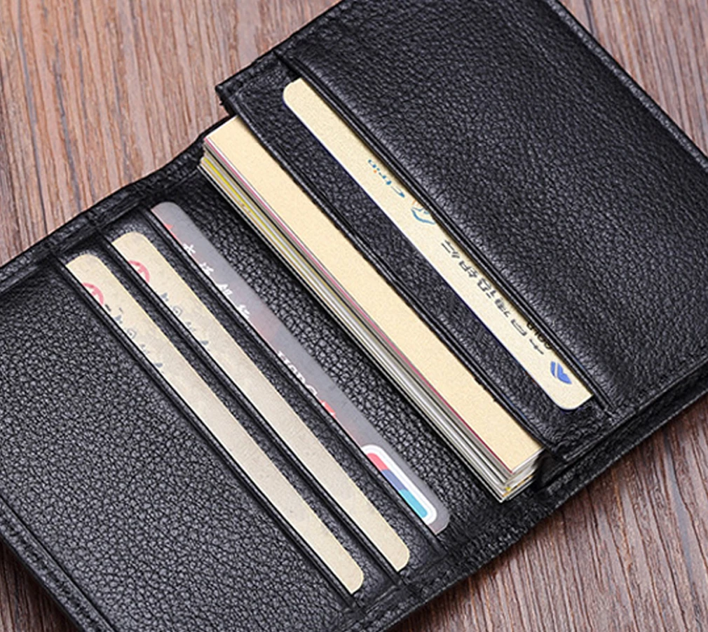 Luxury Fashion Genuine Leather card Wallets men credit card holders women card&ID holder male organizer Business card holder 5