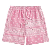 Men's Boho Drawstring Waist Shorts Paisley Print Summer Beach Shorts Fashion Shorts Men Plus Size Workout Gym Short Pants 2