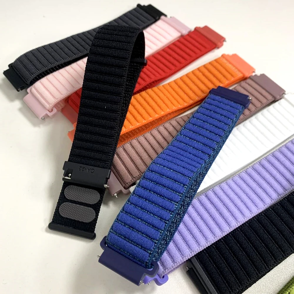 Durable Nylon Sports Watch Strap - 20/22mm, Multiple Colors Available
