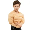 Child Man Fake Muscle T-Shirts Sponge Pads Abs Body Shaper Holiday Party Costume Hero Cosplay Funny Chest Shapewear Mask Ball 5