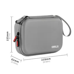 Premium Leather PU Carrying Case for Gimbal Stabilizer Accessories - Ideal for Travel (Grey)