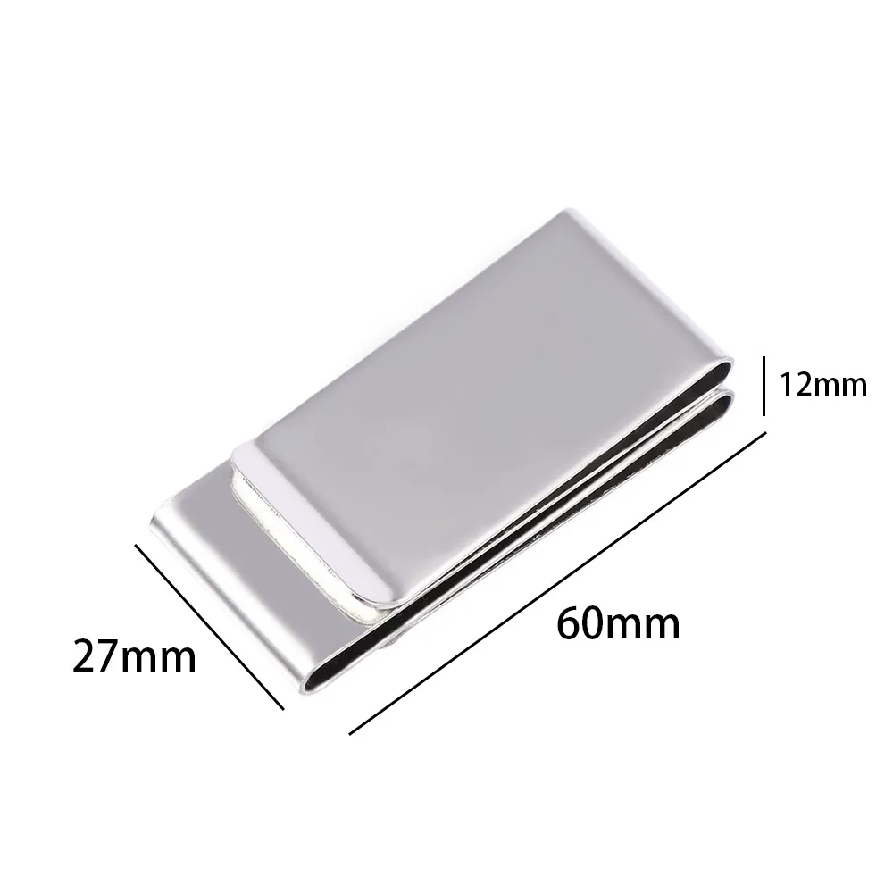 1Pc Stainless Steel Metal Money Clip Dollar Design Fashion Simple Silver Dollar Cash Clamp Holder Wallet For Men Women 6