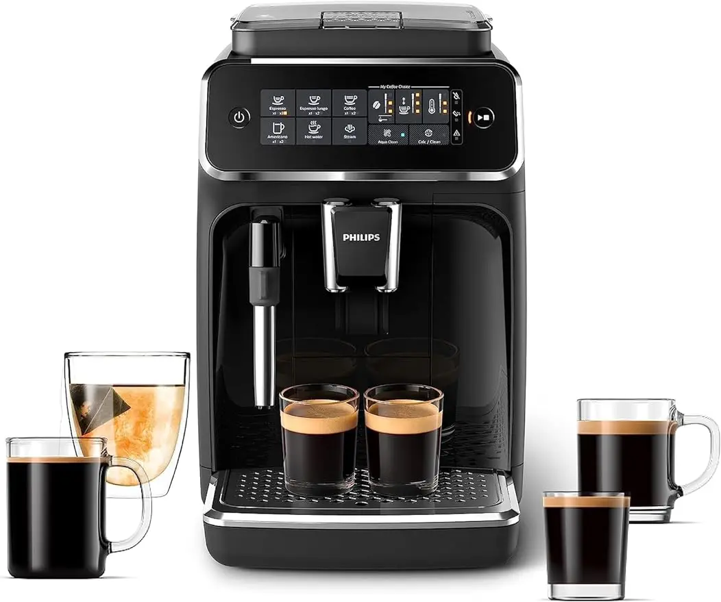 

Fully Automatic Espresso Machine, Classic Milk Frother, 4 Coffee Varieties, Intuitive Touch Display,