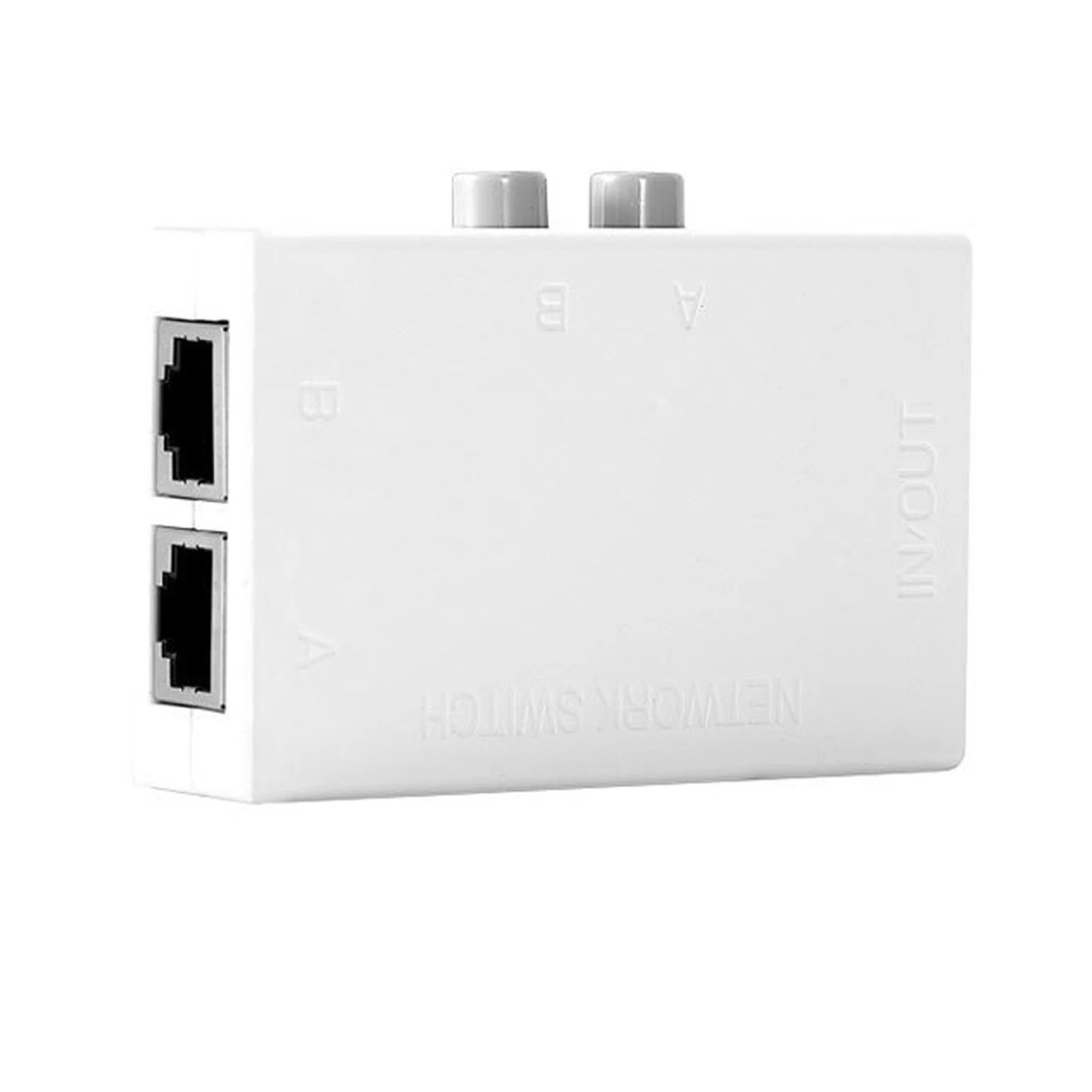 

Mini 2 Port RJ45 RJ-45 Network Switch Ethernet Network Box Switcher Dual 2 Way Port Manual Sharing Switch Adapter HUB