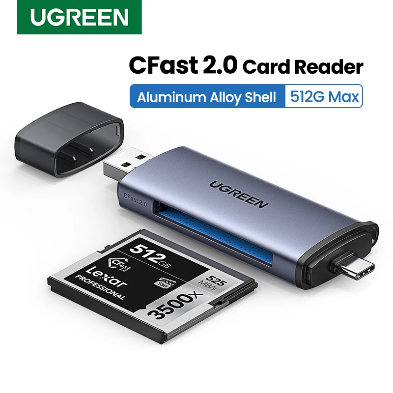 Ugreen Card Reader Cfast2.0 Usb3.0/typec To Cf Memory Card For Laptop