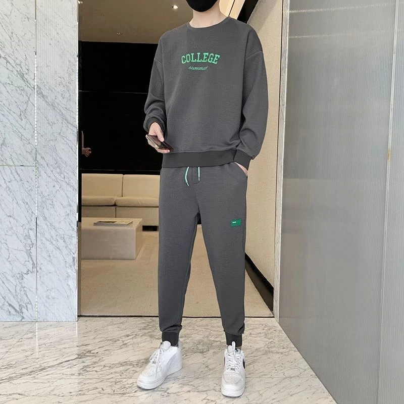 

Male T Shirt Alphabet Clothes for Men Print S Sportswear Sports Suits Offer Free Shipping Top Pants Sets Stretch Baggy Tracksuit
