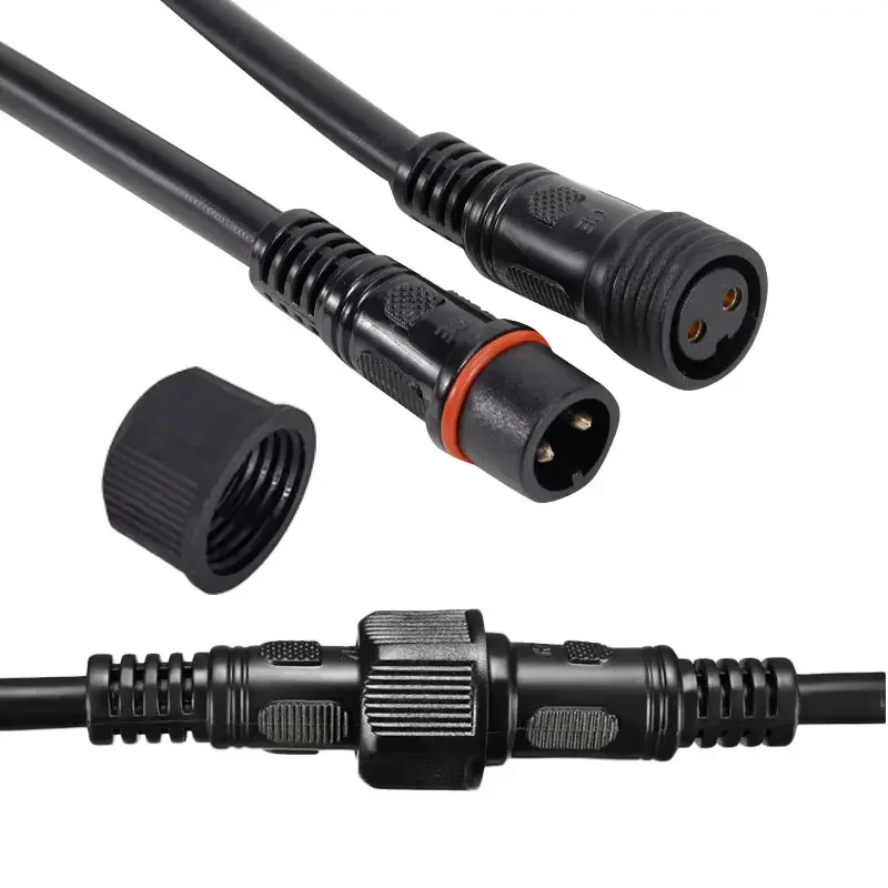 Conector de cable IP68 para iluminación Led, 2, 3, 4, 5, 6, 7, 8 pines, conectores de fuente de alimentación Led a prueba de polvo para exteriores, Conector macho hembra