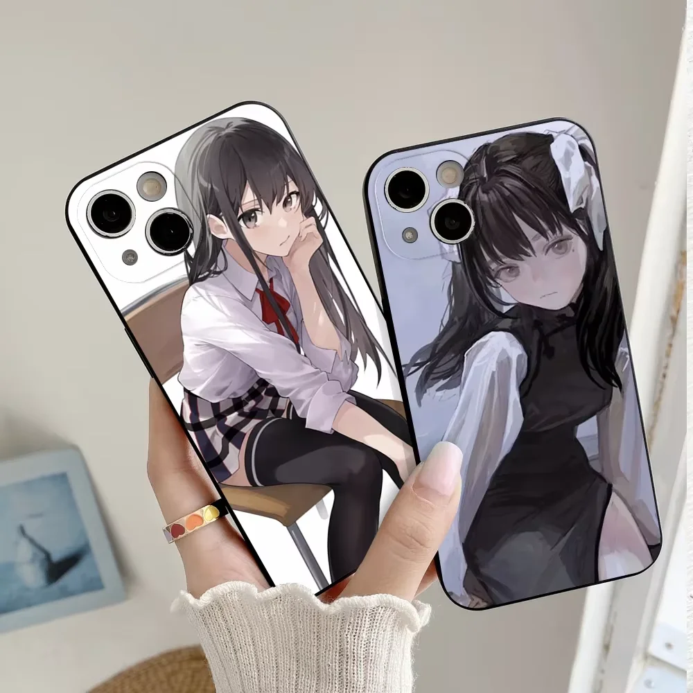 Stylish Japanese Anime Girl JK Shock Absorber Phone Case