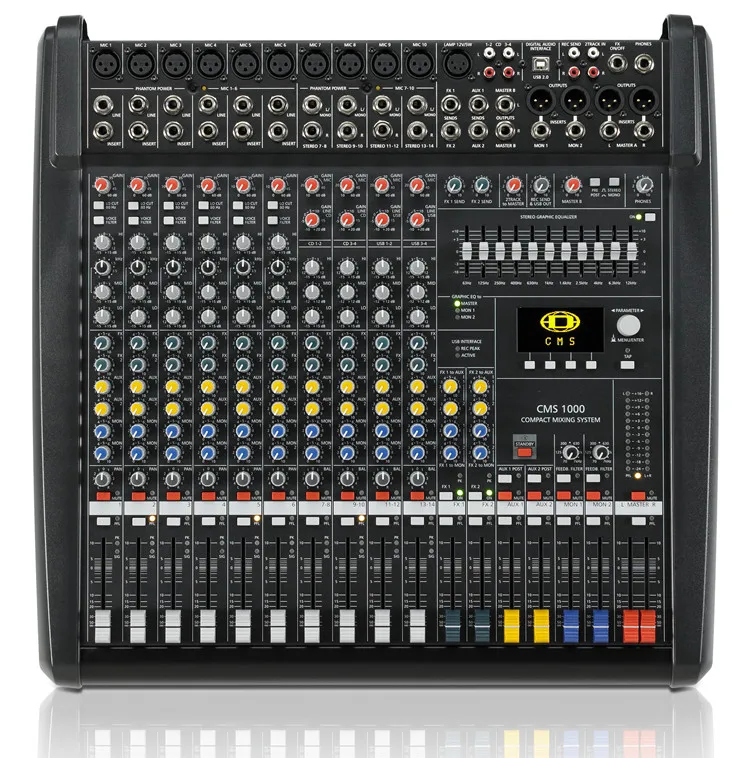 

CMS1000-3 CMS1000 звуковой аудиомикшер с DSP-эффекторами, 10-канальное компактное смешивание