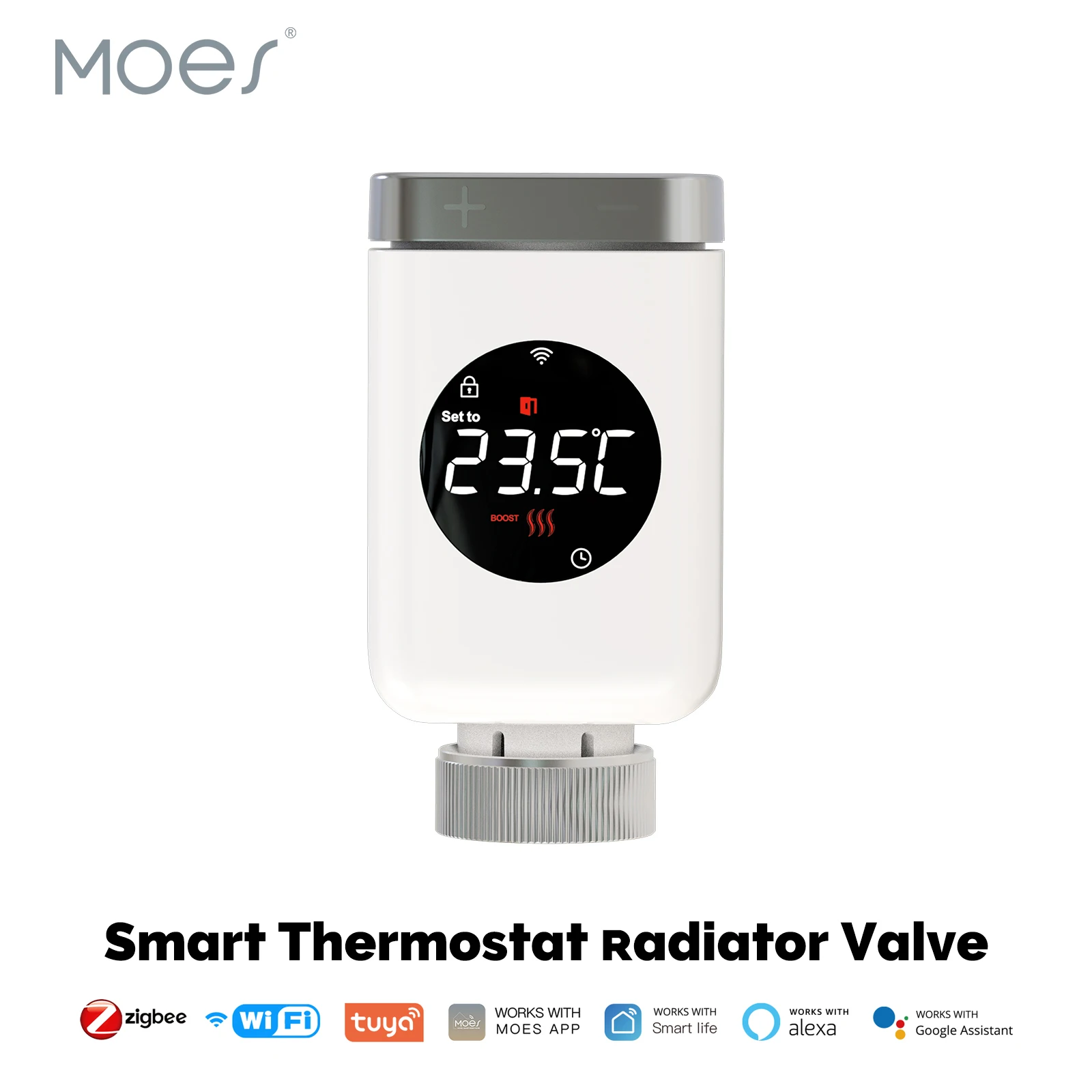 MOES-controlador de temperatura programável inteligente, válvula termostática