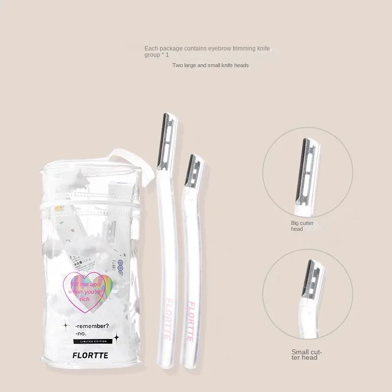 FLORTTE Eyebrow Pencil Trimmer Set Extremely Fine Waterproof Long Lasting Eye Brow Pen Including storage bag