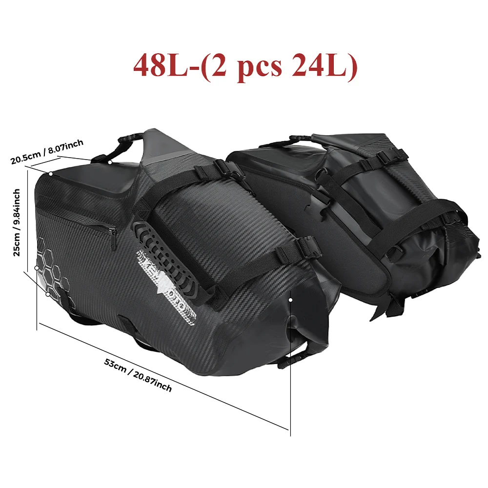 48L 28L Motorrad Wasserdichte Satteltaschen Outdoor Trocken Reise Gepäck Seitentasche für Yamaha YZ450F WR250F für Honda CRF450R CRF300L – Detail 3