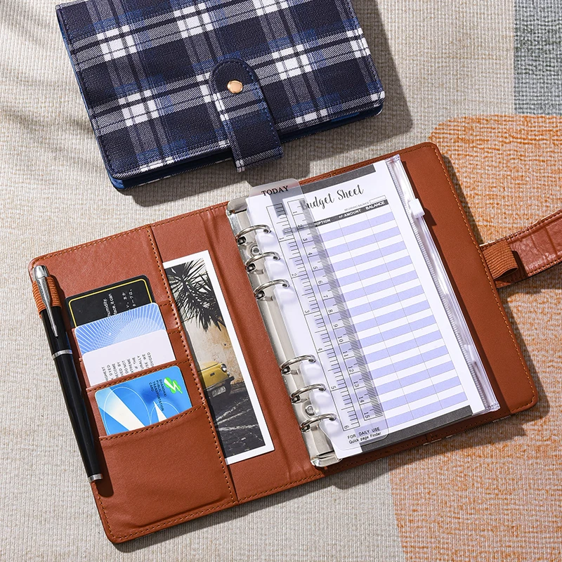 Retro Plaid DIY Binder Notebook Cover - Diary & Agenda Planner Stationery