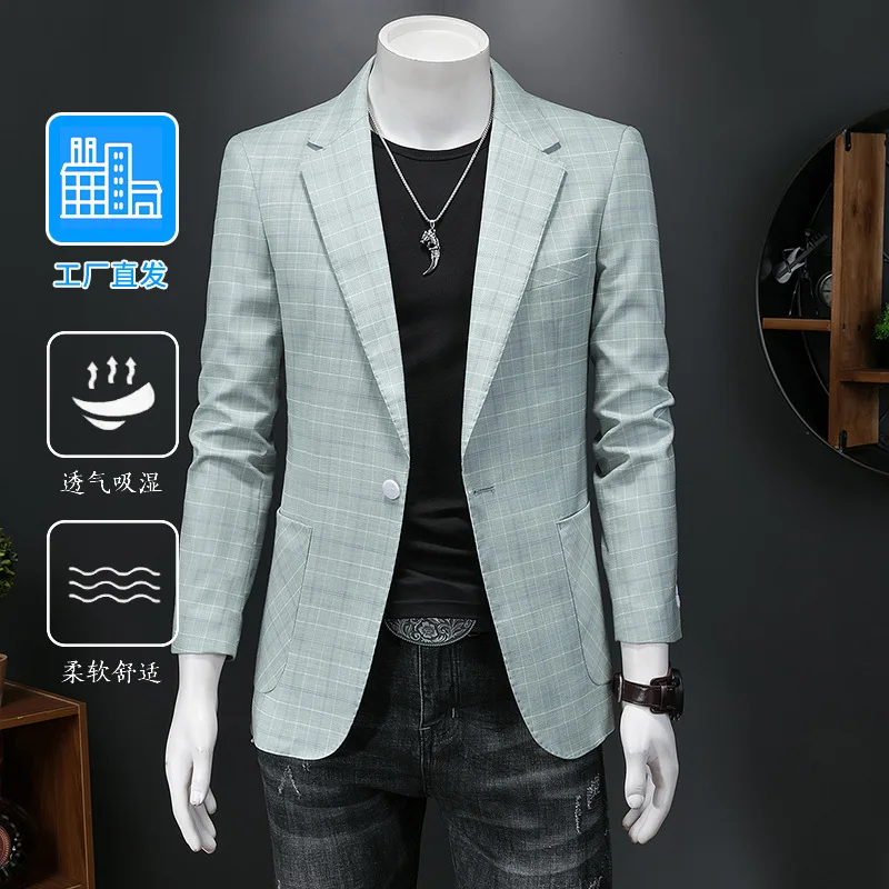 

B245-Business casual suits for groom and best man