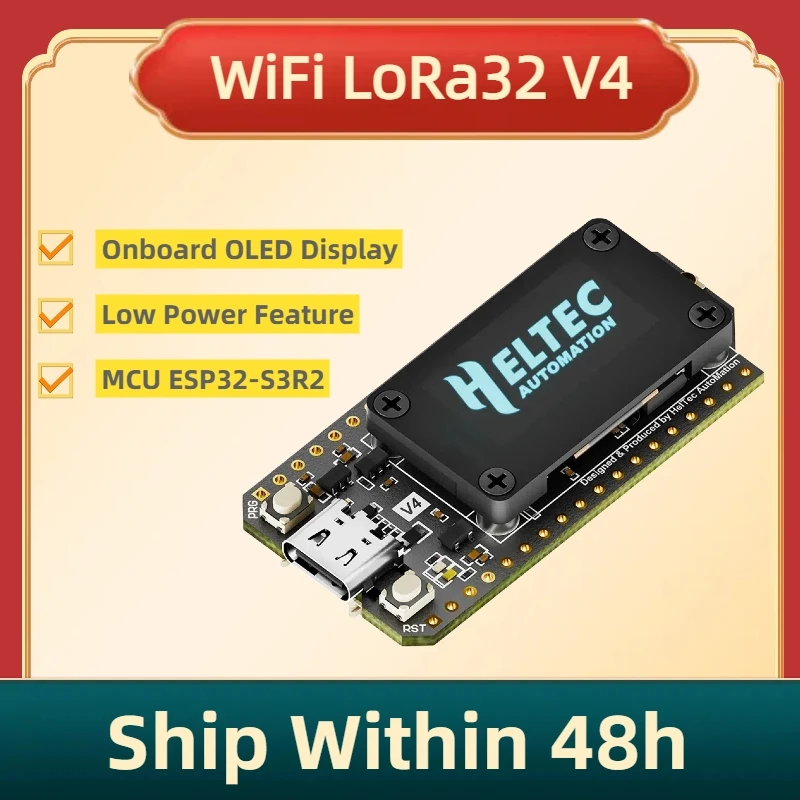 Case Protettivo Per Heltec V4 Meshtastic – Compatibile Con WiFi Lora 32 V4, Display OLED 0.96 Pollici, Alimentazione Solare, Solo Guscio, Colore Nero