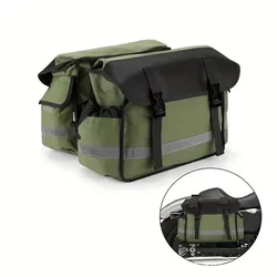 Durable Off - Road and Outdoor Travel Motorcycle Saddle Bags with Detachable Feature (Green)
