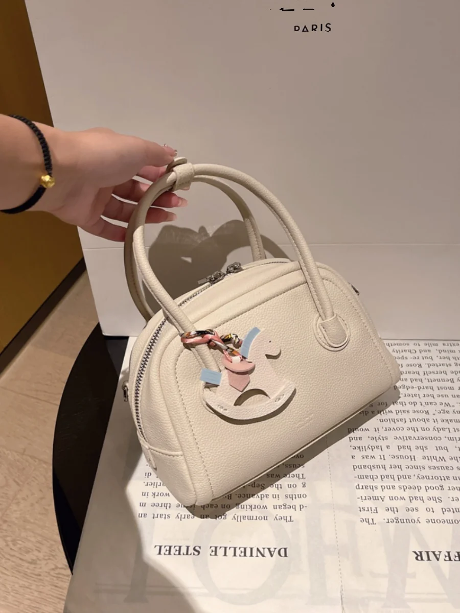 

Spring New Korean Designer Boston Bag Fashion All-match Elegant Mini Handbags Crossbody Bags Solid Simple Bolsas Sac Femme