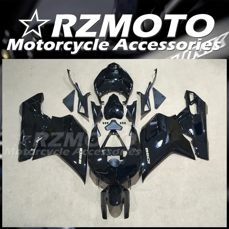 

Новый комплект обтекателей из АБС-пластика подходит для Ducati 848 1098 1198 Evo 2007 2008 2009 2010 2011 2012 2013 2014 Набор обтекателей глянцевый черный на заказ