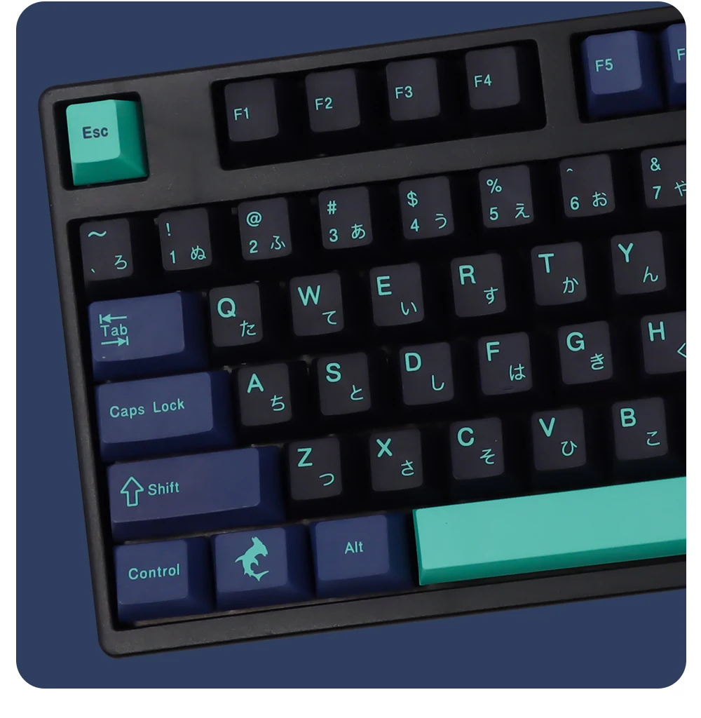 inglês japonês keycap pbt tintura sublimação teclado keycap para mx switch 1.75u