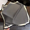 New Elegant Soft Satin Square Scarf For Women Stylish Round Ring Print Versatile Bandana Elegant Style Sunscreen Headscarf 2