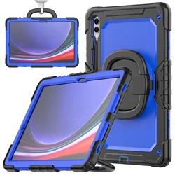Heavy Duty 12.4 - Inch Tablet Case with 360° Rotatable Bracket - S9FEPlus 12.4 X610 (Blue PC )